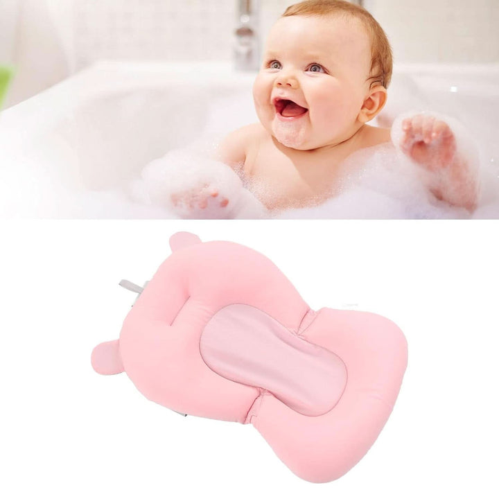 Baby-Badewannenauflage, Baby-Badewannensitz, Baby-Badekissen-Auflage Für Neugeborene, Badewannenmatte Für Kleinkinder, Baby-Badewannenkissen, Badewannensitz, Geschenke (Rosa Bär)