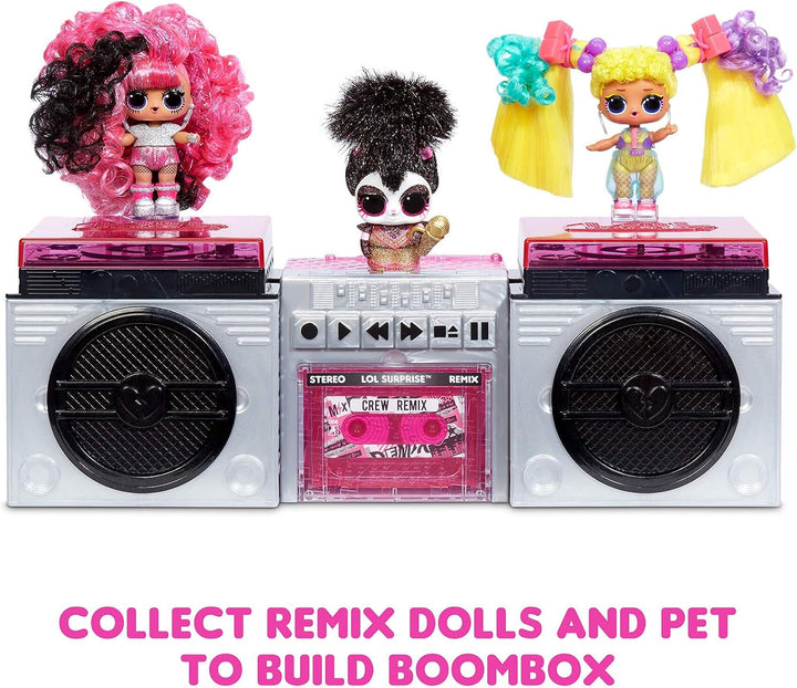 Surpriză L.O.L.! 566977E7C Remix hair flip dolls - Articol de colecție - 15 surprize - Cu capac de păr, accesorii și muzică