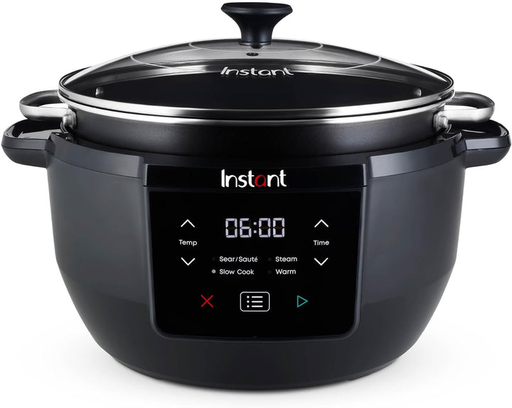 Instant Pot Superior Slow Cooker/Schongarer, 7.1L Multikocher / 4 Kochfunktionen (Schongaren, Braten, Dampfgaren & Warmhalte Funktion) Spülmaschinengeeignet – 800W, Schwarz