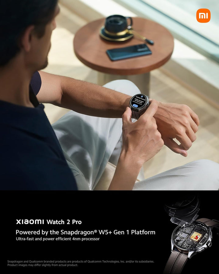 Xiaomi Watch 2 Pro - carcasă argintie Bluetooth® cu curea din piele maro