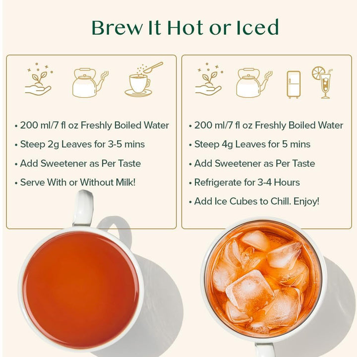 VAHDAM, ceai Oolong de munte (100 g) Cules manual în plantațiile de altitudine din Darjeeling | Frunze de ceai Oolong 100% naturale | Direct de la sursă din India | Se prepară ca ceai fierbinte/rece