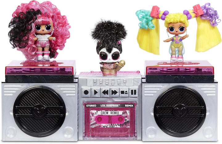 Surpriză L.O.L.! 566977E7C Remix hair flip dolls - Articol de colecție - 15 surprize - Cu capac de păr, accesorii și muzică