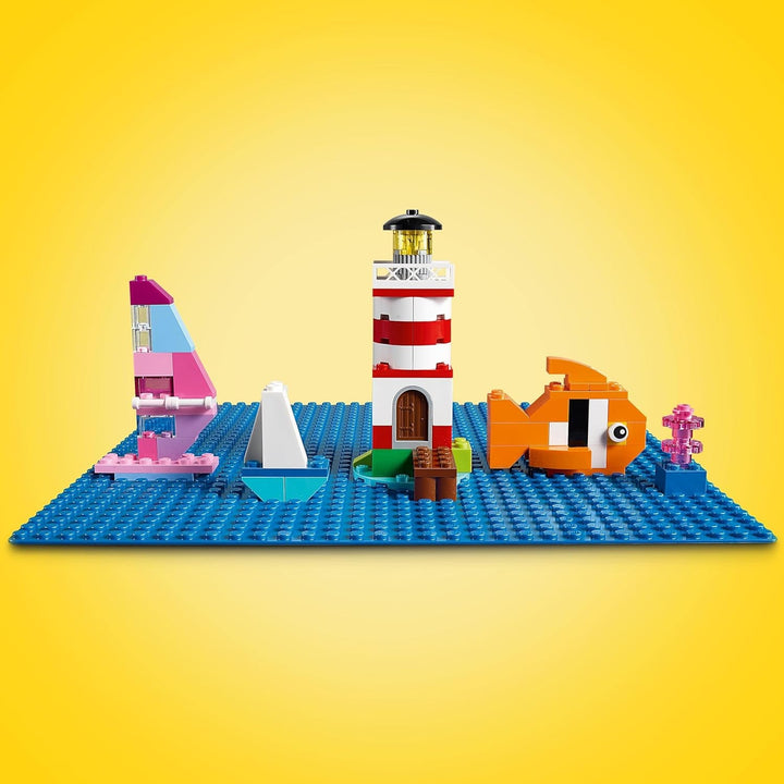 Placă de construcție LEGO 11025 Classic Blue, placă de bază pătrată cu 32X32 știfturi ca seturi de bază, jucărie de construcție pentru copii