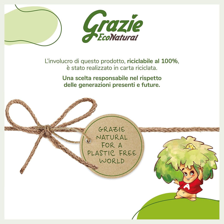 Grazie Natural, hârtie igienică Maxi Ecol FSC Paperpack, 12 role, testată dermatologic, hârtie igienică 100% reciclată, ecologică, fabricată în Italia