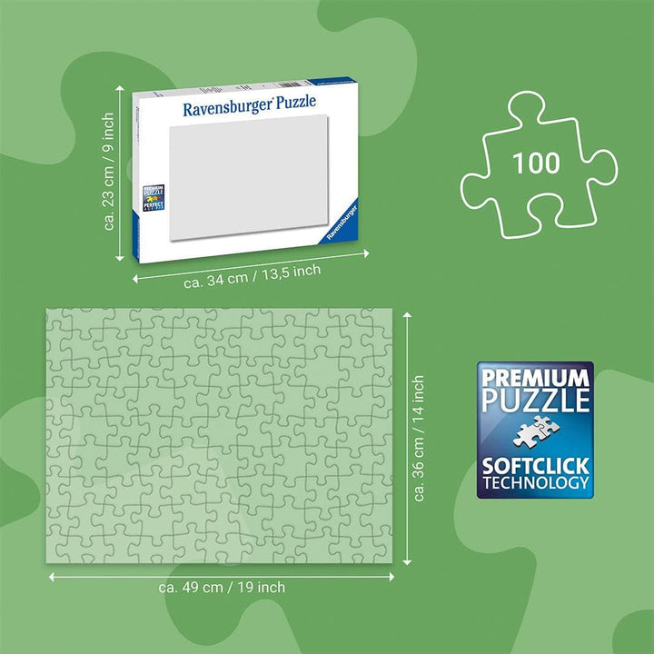 Ravensburger puzzle pentru copii - 10957 Printre dinozauri - Dino puzzle pentru copii de 6 ani și peste, cu 100 de piese în format XXL