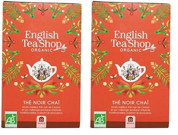ETS - Ceai negru Chai, Naturland BIO, 20 pliculețe de ceai (pachet cu 2)