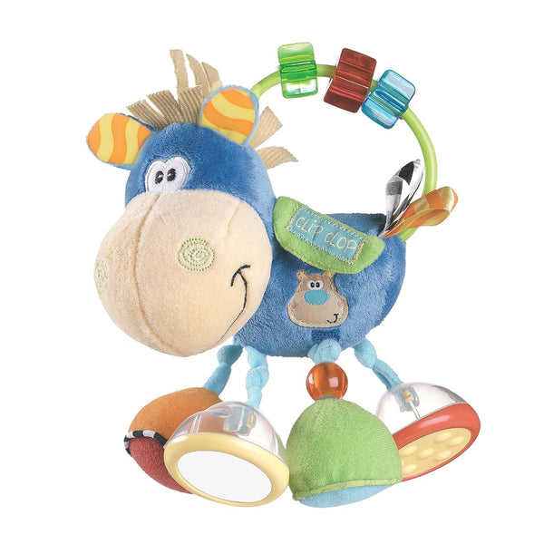 Playgro 101145 Cal de pluș cu zornăitor, jucărie educativă, de la 3 luni, fără BPA, Playgro Toy Box Horse Klipp Klapp, albastru/colorat, 40016, dimensiuni: 15 x 6 x 20 cm , 1 buc Jucarii Bebe Naty Shop Playgro horse clip-clop - Jucărie pentru copii - Abilități motorii - Senzorial pentru copii - Zornăitor pentru copii - Abilități motorii pentru copii - Jucărie pentru copii - Albastru