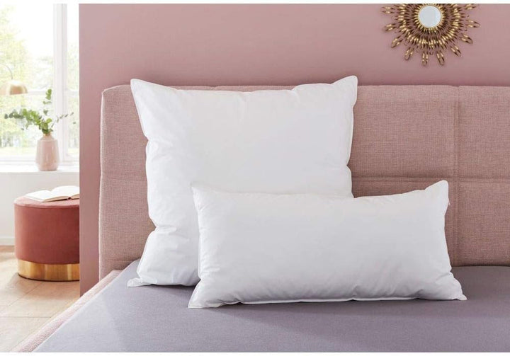 Badenia Trendline Pernă Comfort cu husă din bumbac, 40 X 80 cm, alb, certificată Oeko-Tex, produsă în conformitate cu standardul de calitate german