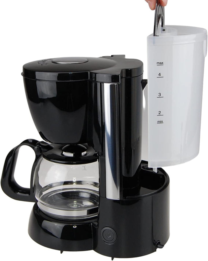 Cafetieră cu filtru și carafă de sticlă KA 12.17 | 0,6 litri pentru 4 cești de cafea | 600 wați | negru - oțel inoxidabil