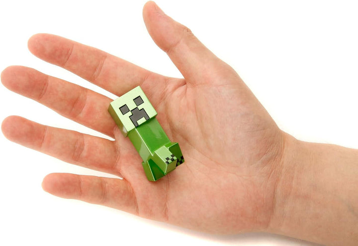 Jada Toys Minecraft Figure Set (4 bucăți) Fabricat din metal - Minecraft Caves & Cliffs Personaje de colecție (Steve, Alex, Creeper și Warden) Pentru gameri și colecționari de peste 8 ani, 6 cm fiecare