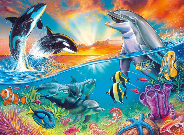 Ravensburger puzzle pentru copii - 12900 Ocean dwellers - Puzzle subacvatic pentru copii cu vârsta de peste 8 ani, cu 200 de piese în format XXL
