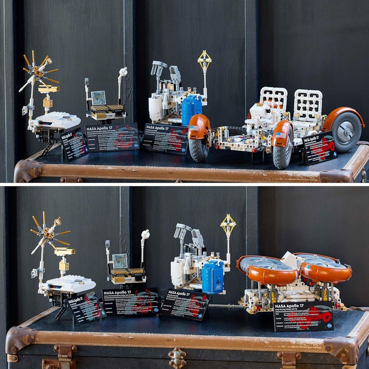 LEGO Technic NASA Apollo Lunar Roving Vehicle (LRV), Model de rover lunar pentru adulți, obiect de colecție spațială pentru pasionații de știință, jucărie de construcție, model de vehicul spațial 42182