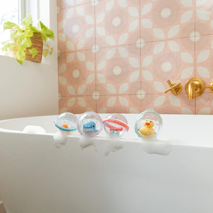 Jucărie de baie Munchkin Float and Play Bubbles | Baby Essentials | Jucării de baie pentru bebeluși și copii | Jucării de baie pentru bebeluși și jucării de duș | 2 pachete Jucarii Bebe Naty Shop