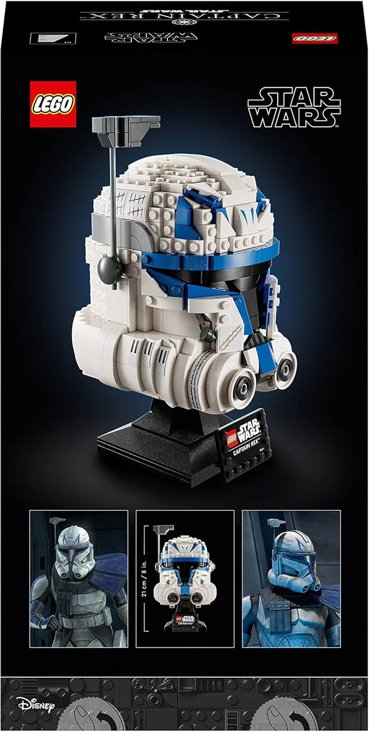 LEGO 75349 Star Wars Captain Rex Helmet Set, modelul Clone Wars de colecționat pentru adulți, seria 2023, piesă suvenir și idee de cadou