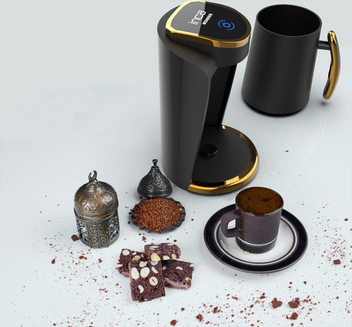Cafetieră turcească automată İnca IKM-01 | Cafetieră turcească | 250 ml (1-4 căni) | 400 W | Protecție la preaplin și fierbere fără apă | Placă de încălzire din oțel inoxidabil | Design modern | Pentru o mocha perfectă