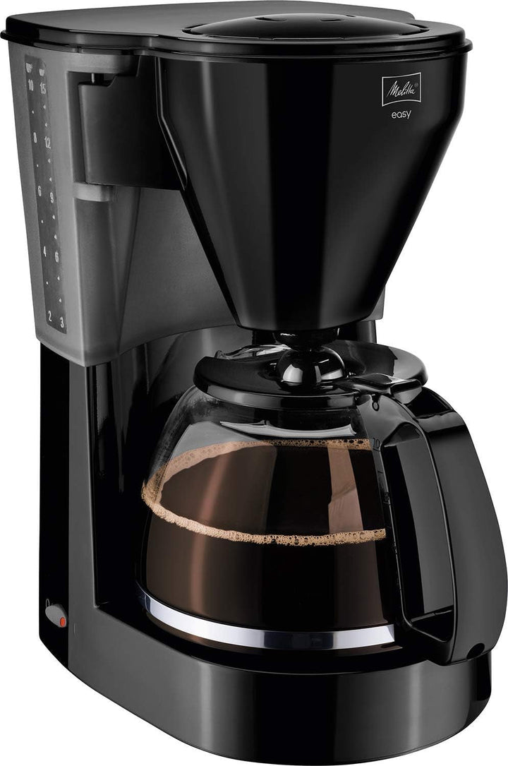 Melitta Easy Timer - Cafetieră cu filtru - Cu ulcior din sticlă - Funcție temporizator - Stop picurare - 10 cești - Negru (1010-14)