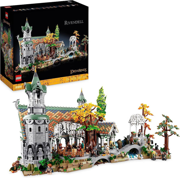 LEGO Icons The Lord Of The Rings: Rivendell - Set de colectare și afișare pentru adulți cu 15 minifigurine unice, inclusiv Gandalf, Legolas, Aragorn și Frodo, exclusiv pe Amazon - 10316