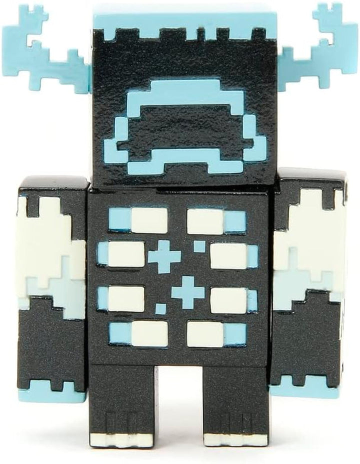 Jada Toys Minecraft Figure Set (4 bucăți) Fabricat din metal - Minecraft Caves & Cliffs Personaje de colecție (Steve, Alex, Creeper și Warden) Pentru gameri și colecționari de peste 8 ani, 6 cm fiecare
