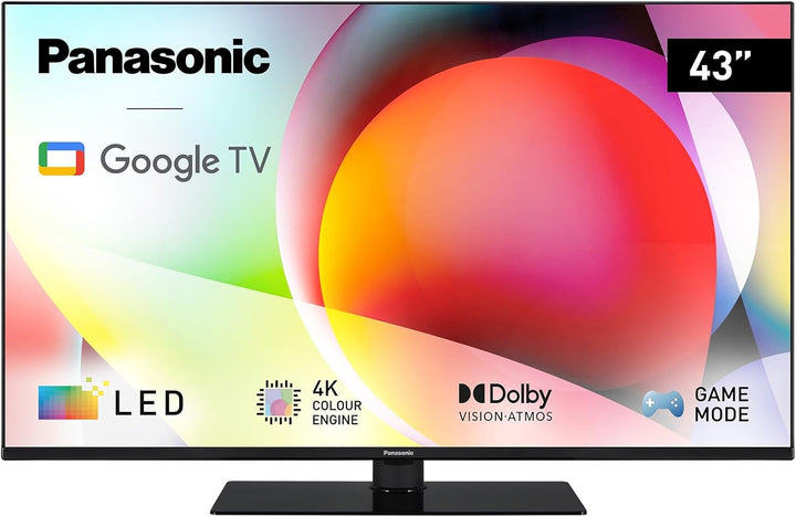 Panasonic TN-43W70AEZ, W70-Serie 43 Zoll 4K Ultra HD LED Smart TV, 2024, Google Assistant, Chromecast, Dolby Vision & Atmos, Gaming-Modus, Bluetooth, Für EIN Außergewöhnliches Visuelles Erlebnis