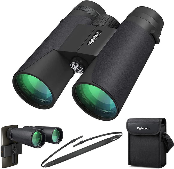Kylietech, binoclu 12 x 42 HD, compact, rezistent la apă pentru observarea păsărilor, drumeții, vânătoare Binoclu Kylietech