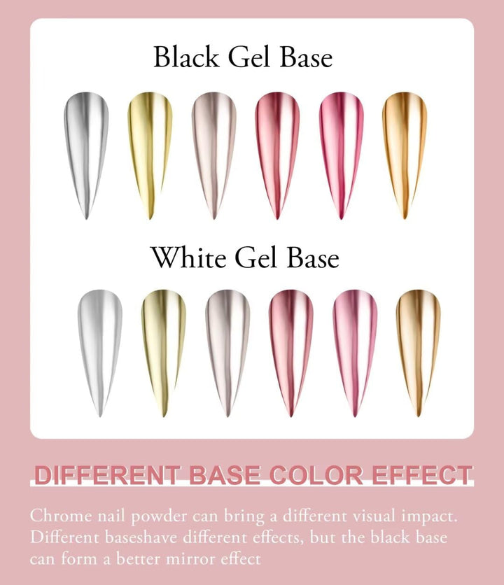 BISHENGYF Rose Gold Chrome Nail PowderNeue Upgrade Grosse Kapazität Chrom PulverSuper-Spiegeleffekt Metall Mirror Chrome Powder –Neon Glassy Pearl Effect Glitter Nagelkunst Pulver Für DIY Salon