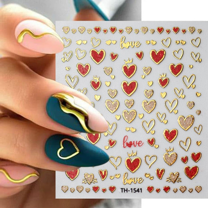 JMEOWIO Nagelsticker Mond Stern 10 Blatt Nail Art Sticker Selbstklebend Nagelaufkleber Dekoration Nageldesign Zubehör