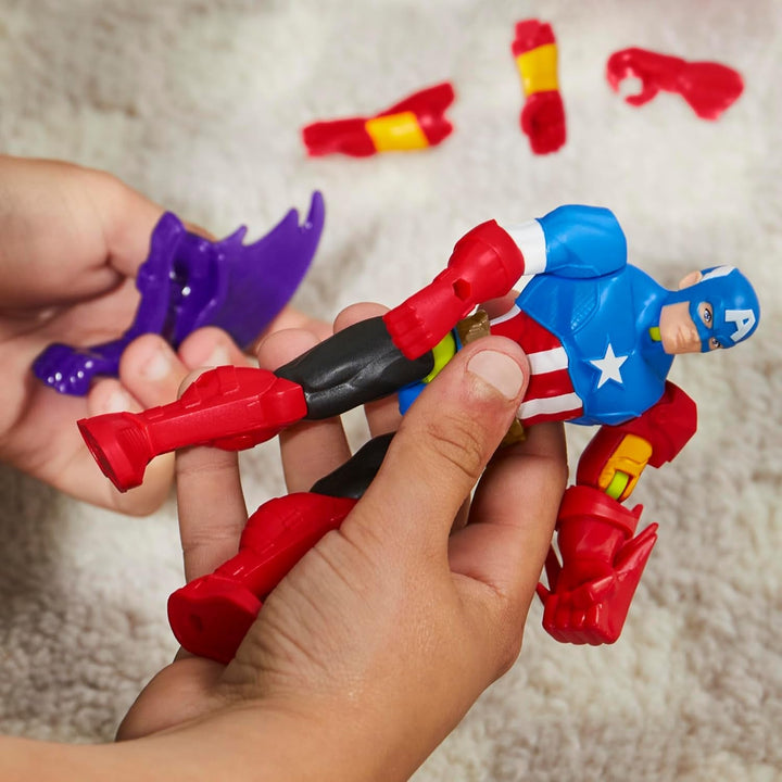 Mixmashers Marvel Captain America Avengers Mix-And-Match Action Figure & Accesorii