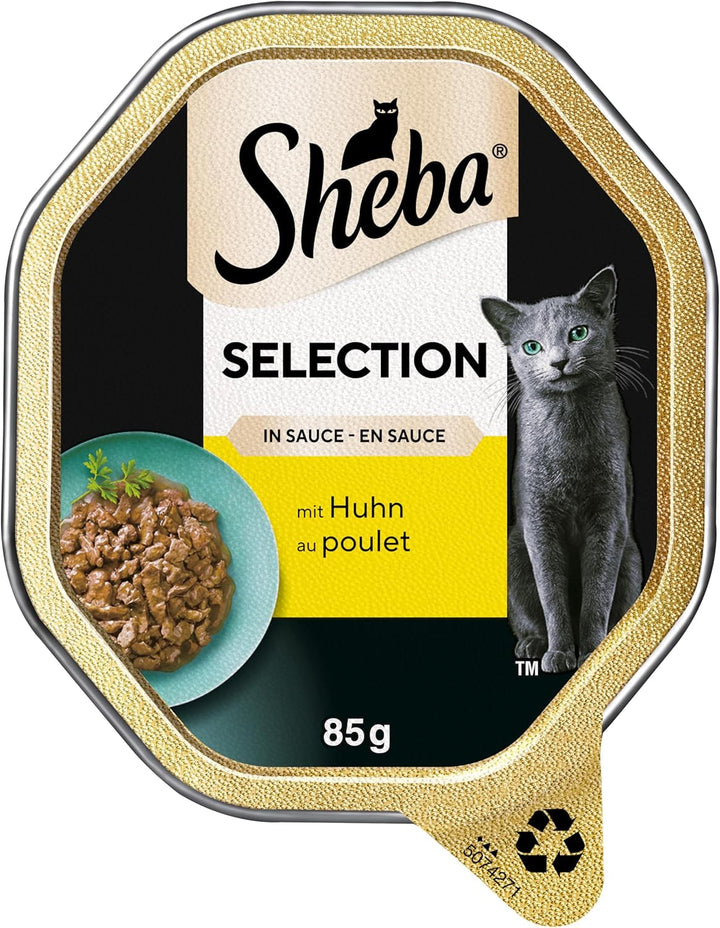 SHEBA Bowl Hrană umedă pentru pisici Selecție în sos Mușcături cu pui 2 X 11 X 85G