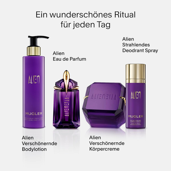 MUGLER Alien Deodorant Spray Parfum, Parfum de Femei, Aromă de Chihlimbar, Lemnoasă și Florală, Parfum Excepțional, 100 ml