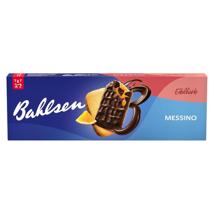 Bahlsen Messino Edelherb - 1 pachet - Aluat pufos cu umplutură de portocale și ciocolată neagră (1 x 125 g)
