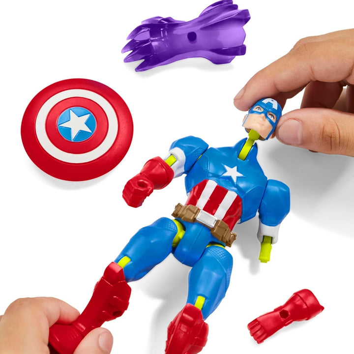 Mixmashers Marvel Captain America Avengers Mix-And-Match Action Figure & Accesorii