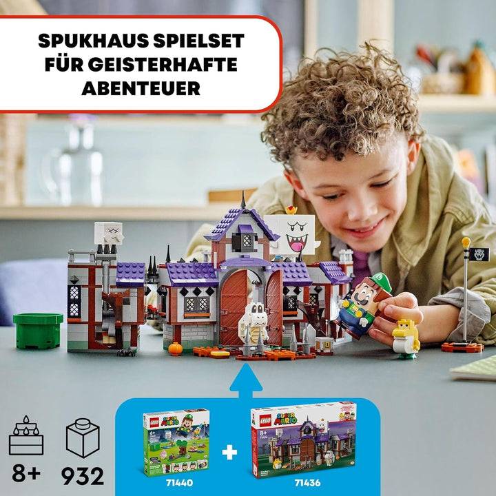 Casa bântuită a lui LEGO Super Mario King Buu Huu, casă bântuită pentru copii, set Nintendo de colecționat, cu Baby Yoshi, cadou pentru băieți, fete și gameri cu vârsta de 8+ 71436