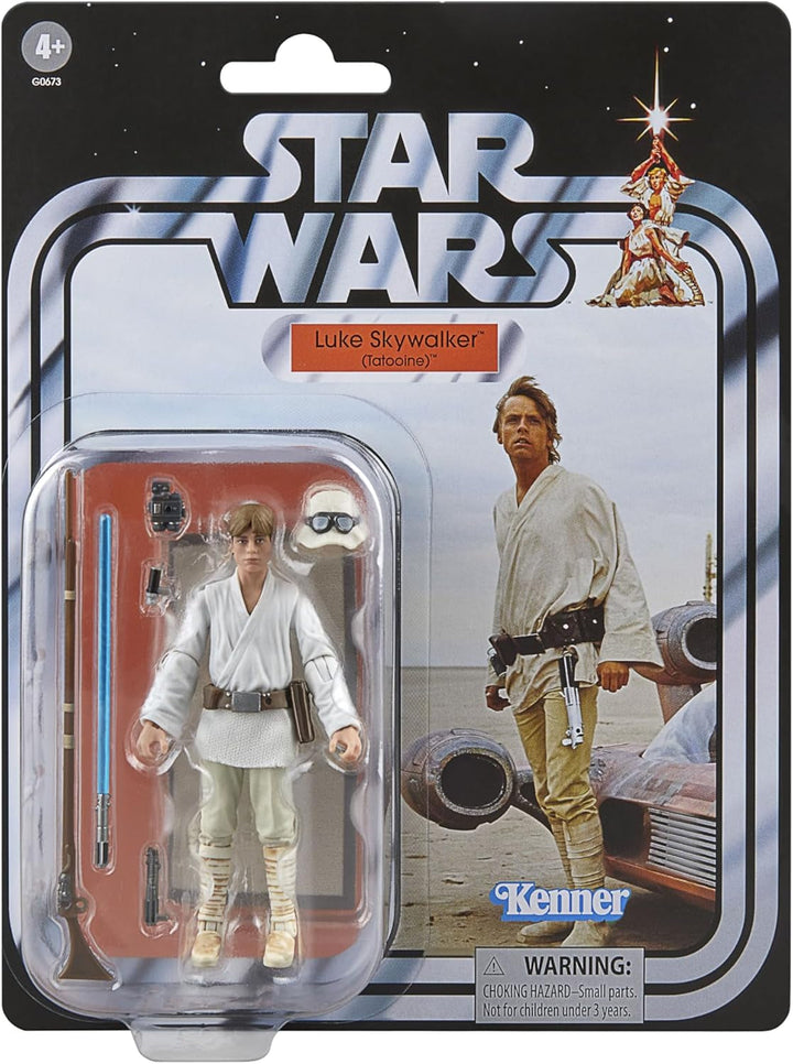 Star Wars Colecția Vintage Landspeeder & Luke Skywalker, Star Wars: O nouă speranță Figura de acțiune și vehicul, 9,5 cm