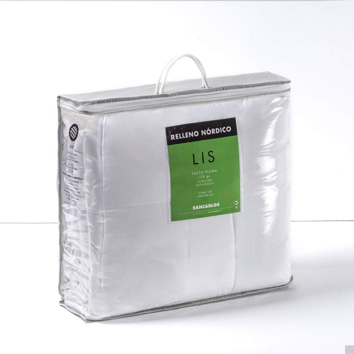 Sancarlos LIS Umplutură nordică, microfibră 100% microfibră, alb, CAMA DE 90, 150X220 Cm