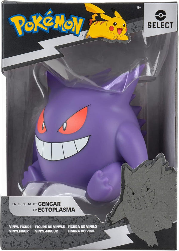 Pokémon PKW3388 - Figurină de vinil - Gengar, Figurină oficială de colecție, 10Cm