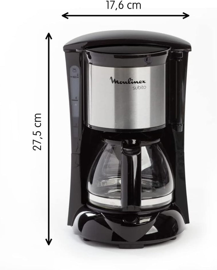 FG150825 Subito Cafetière Filtre Electrique, negru/oțel inoxidabil