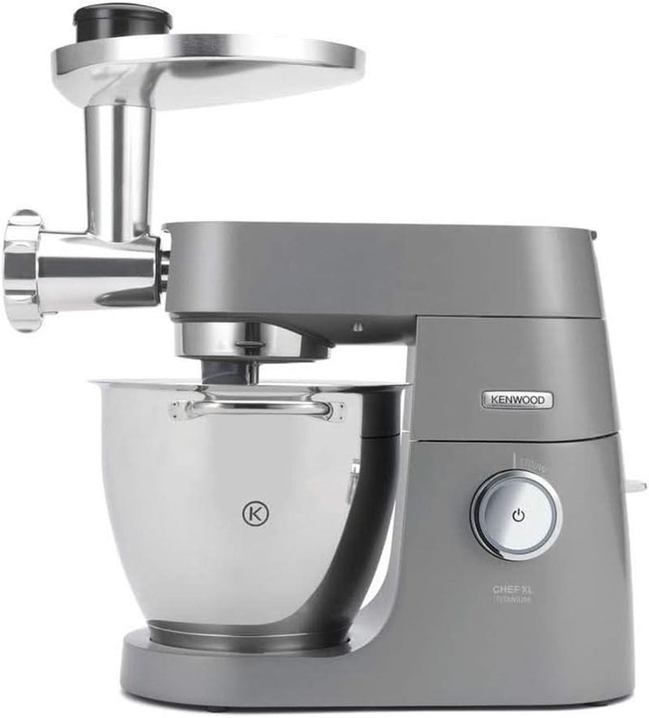 Kenwood Titanium Chef Patissier XL KWL90.034SI – Küchenmaschine Mit Integrierter Waage, Inkl. 4-Teiligem Patisserie-Set, Silber & Fleischwolf KAX950ME, Zubehör Für Kenwood Küchenmaschinen