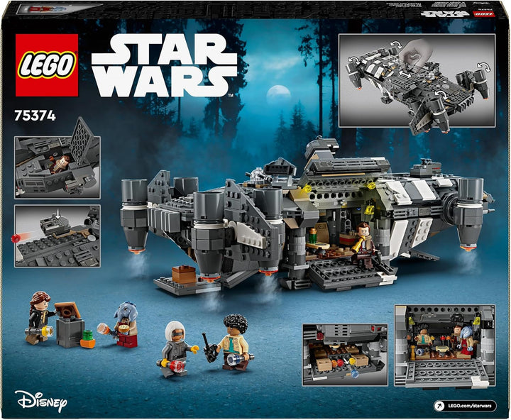 LEGO Star Wars: Skeleton Crew Onyx Cinder, navă stelară de jucărie de construit și colecționat pentru băieți și fete cu 5 personaje, idee de cadou pentru fanii de la 10 ani 75374
