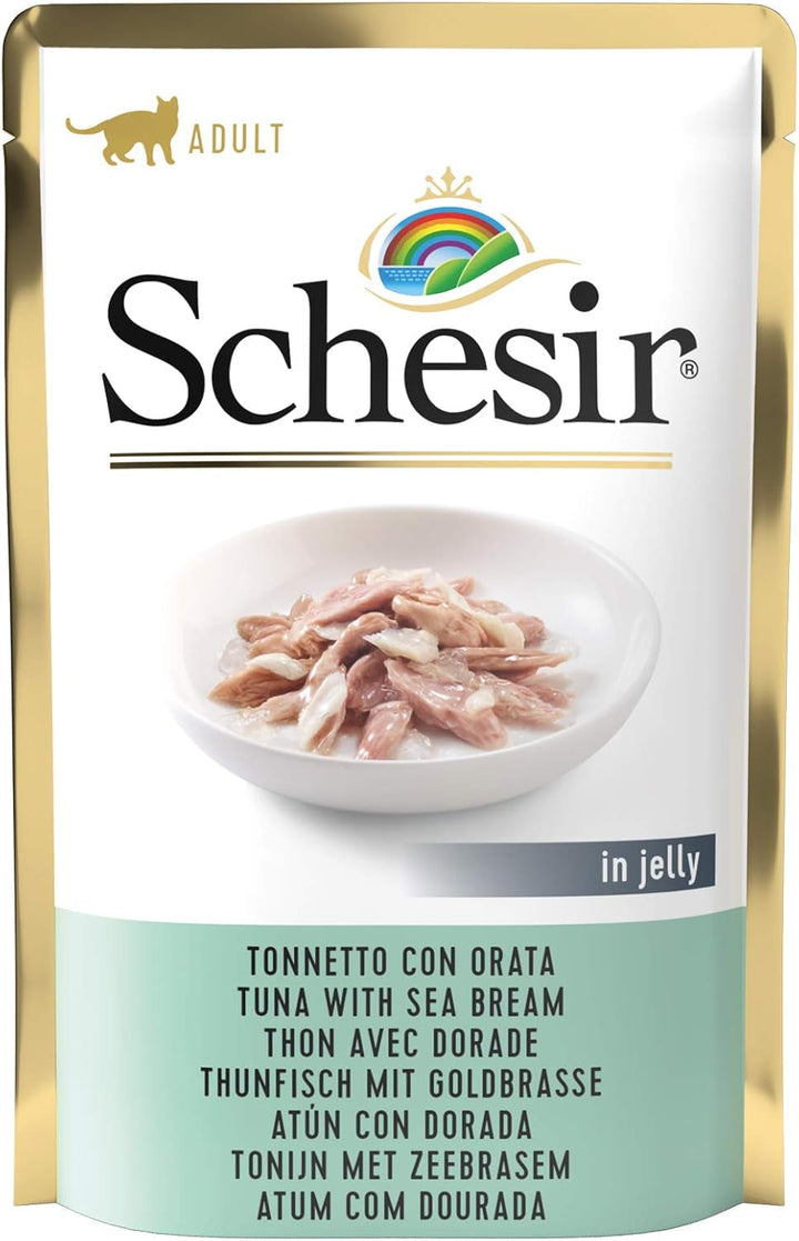 Cat Jelly Tuna With Seabass, hrană umedă pentru pisici, 30 pungi X 50 g