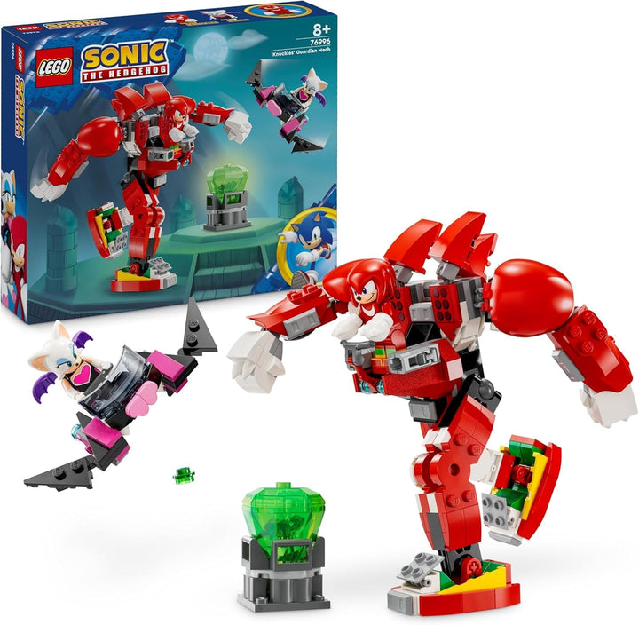 LEGO Sonic the Hedgehog Knuckles 'Guardian Mech', jucărie figurină de acțiune pentru băieți și fete cu vârsta de 8 ani și peste, cu Master Emerald și alte figurine din jocul video, idee de cadou pentru copii 76996
