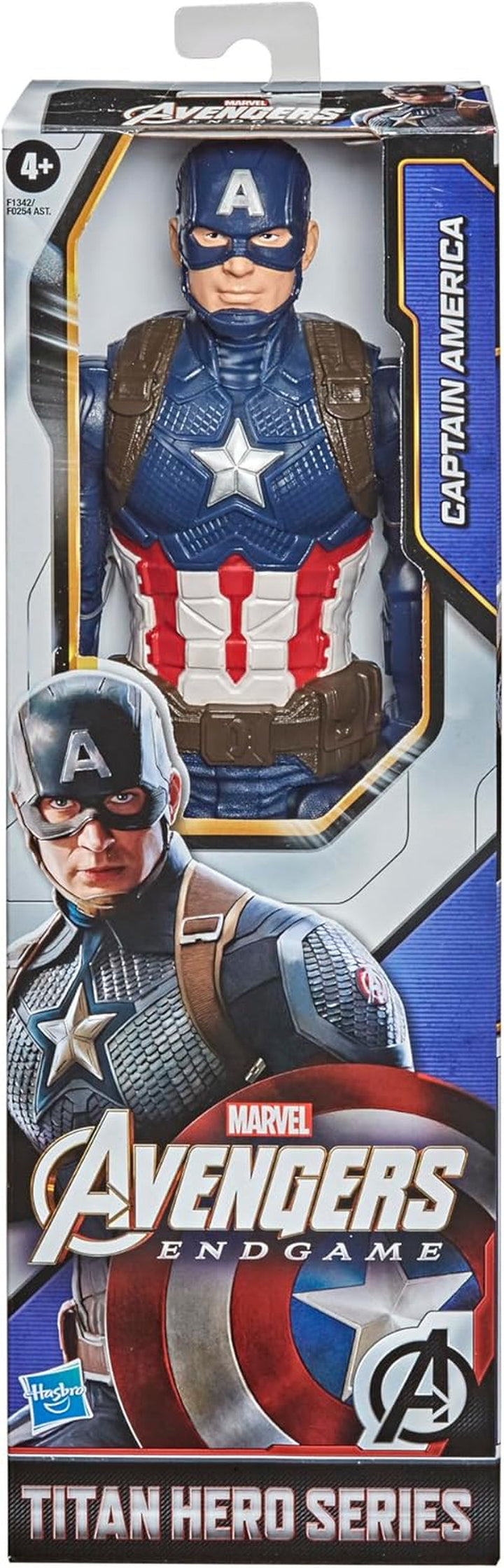 Marvel Avengers Titan Hero Series Captain America, figurină de acțiune înaltă de 30 cm, jucărie pentru copii cu vârsta de peste 4 ani