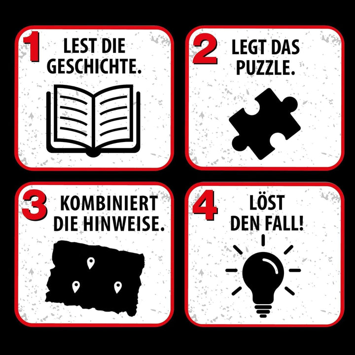 Die Drei ??? Kids - Crime puzzle - Atenție, monstru marin De la KOSMOS 680664, 150 piese, Strălucește în întuneric, Lectură, puzzle-uri, rezolvarea puzzle-urilor, puzzle detectiv pentru copii cu vârsta de peste 7 ani