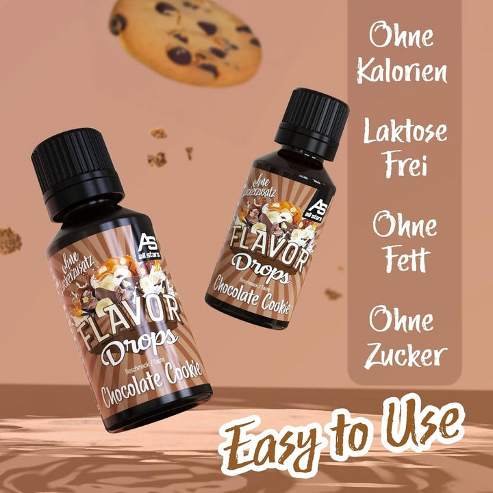 ALL STARS Flavor Drops, Picături aromate fără zahăr adăugat și fără calorii - Dulceață și aromă pentru alimente, 30 ml