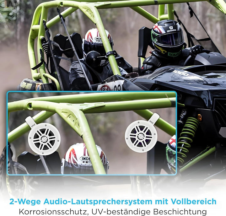 Pyle Subwoofer Outdoor Lautsprecher Boxen, Musikbox – Marine Speaker, Outdoor Box – Wasserdichte Box Outdoor Subwoofer 300W Als Auto Lautsprecher Oder Boot Marine Lautsprecher Als 2-Wege-Lautsprecher