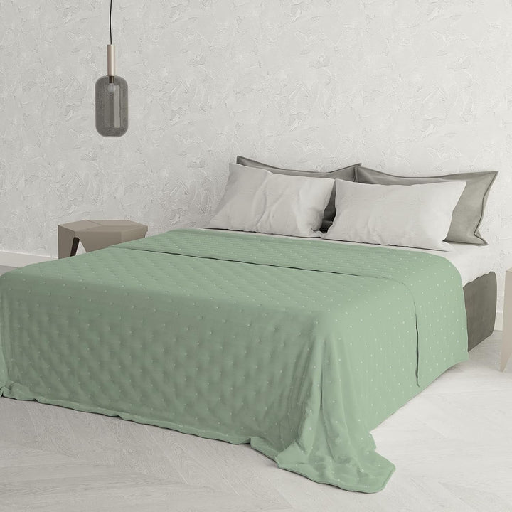 Lenjerie de pat italiană cuvertură de vară CHIC, microfibră, DOUBLE 250X250Cm, verde deschis Plapumi si pilote Naty Shop