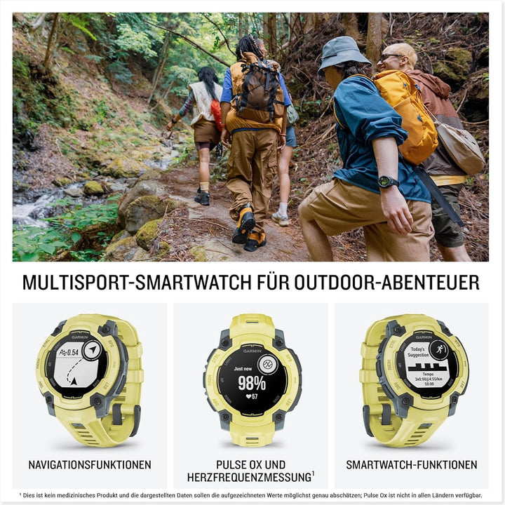 Garmin Instinct E 45mm - Smartwatch GPS rezistent la apă, cu design robust, cu ecran de 1,2" pentru utilizare în aer liber, alergare, ciclism și multe altele - cu măsurare a ritmului cardiac, navigare precisă și numeroase funcții inteligente