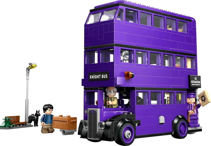 LEGO Harry Potter Adventures With The Travelling Knight, set de construcție cu 5 minifigurine, inclusiv Ernie Prang, Stan Shunpike & Padfoot, jucărie de autobuz pentru fanii lumii vrăjitorilor, băieți și fete de la 8 ani 76446