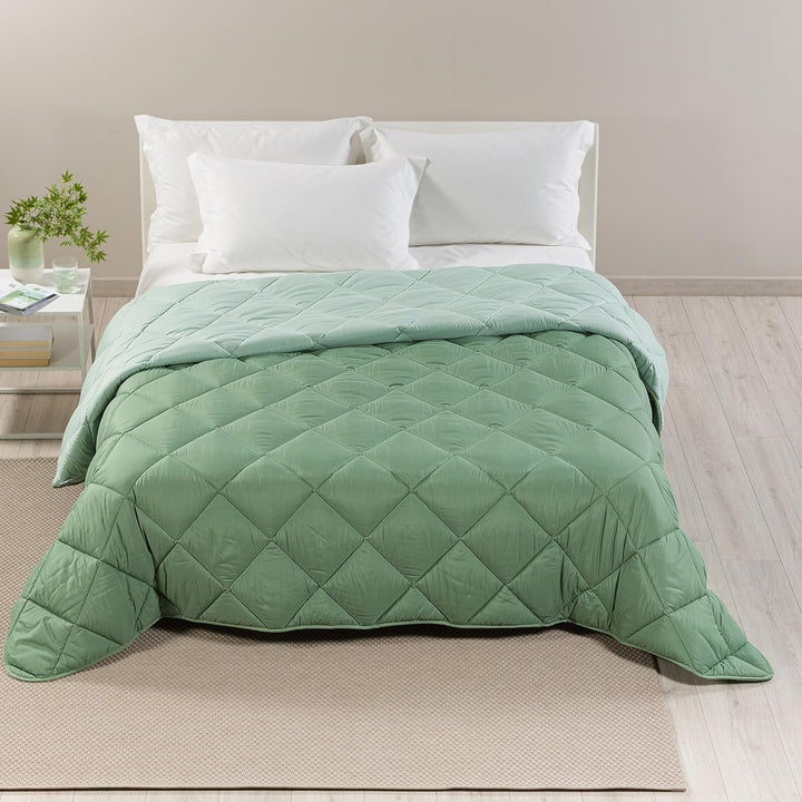 Caleffi Plapumă de iarnă pentru pat dublu, 260 X 265 Cm, din microfibră, pentru pat dublu, iarnă, moale, confortabilă, căptușită, durabilă, lavabilă, plapumă antialergică, fabricată în Plapumi si pilote Naty Shop