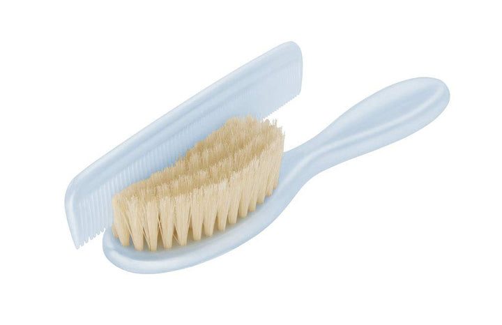 Pieptene și perie Rotho Babydesign, peri naturali, de la 0 luni, TOP/Bella Bambina, Babybleu Perl (albastru deschis), 20059010301