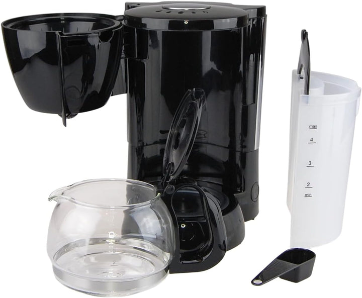 Cafetieră cu filtru și carafă de sticlă KA 12.17 | 0,6 litri pentru 4 cești de cafea | 600 wați | negru - oțel inoxidabil